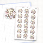 Zoomed in image of the doodles from a character planner sticker sheet.