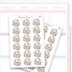 Sticker sheet product measurement.
