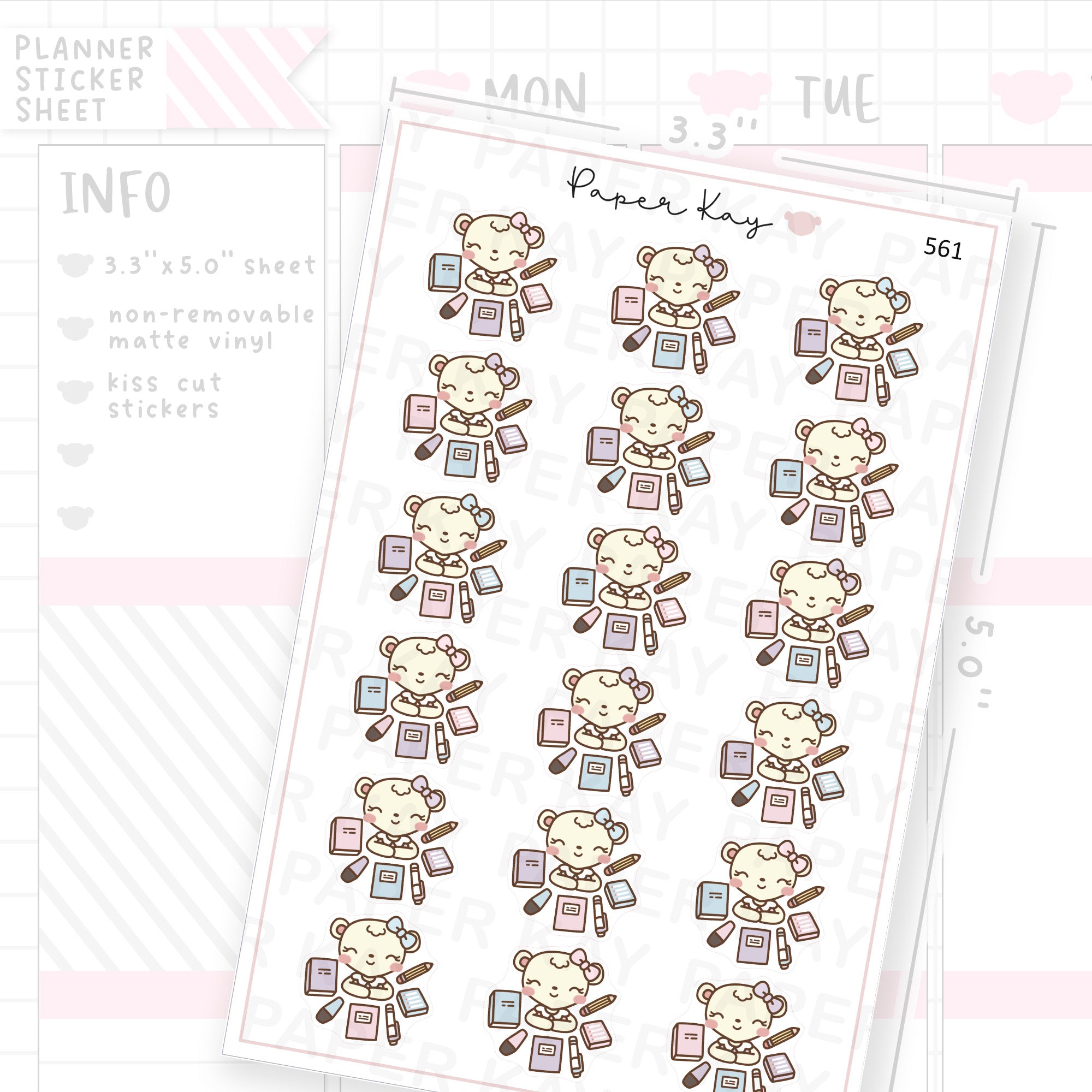 DTB Studying Sticker Sheet