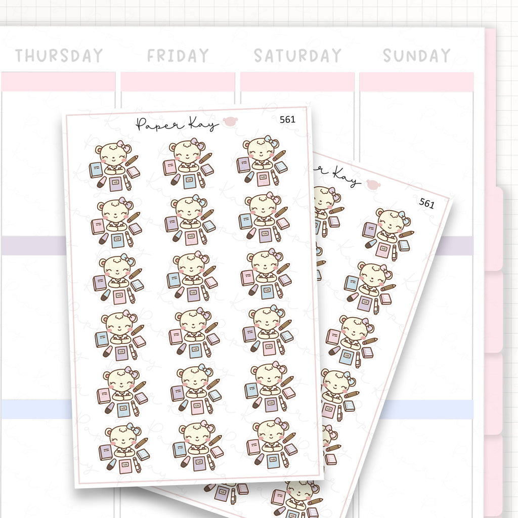 Sticker sheet product measurement.