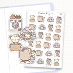 Zoomed in image of the doodles from a character planner sticker sheet.