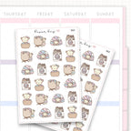 Sticker sheet product measurement.