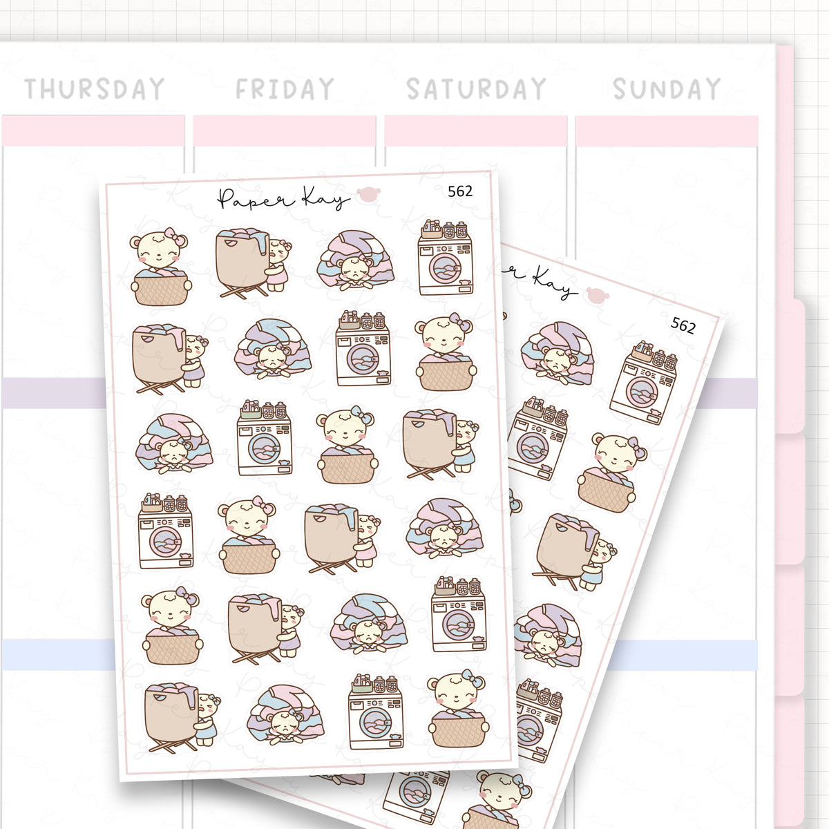 Sticker sheet product measurement.