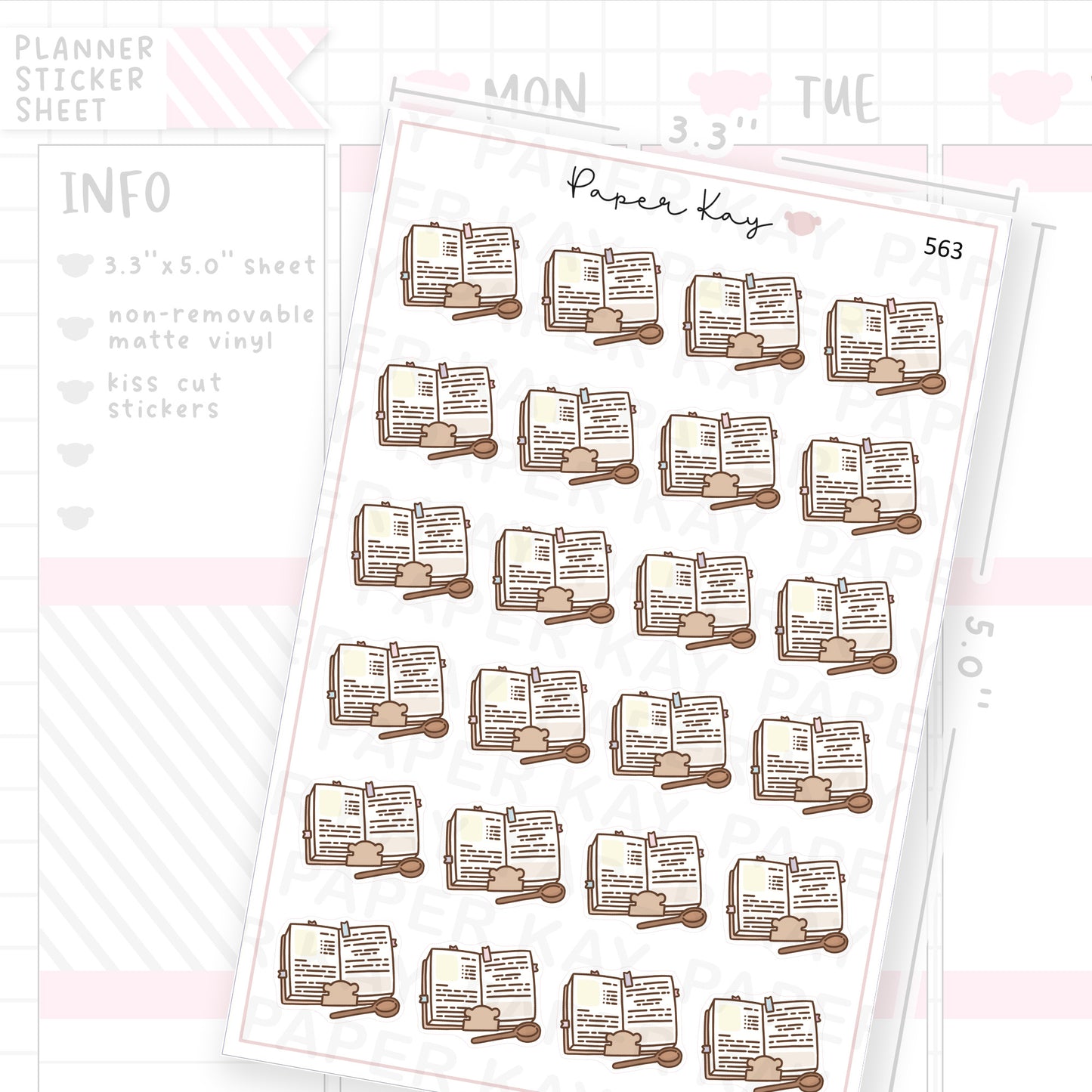 Cook Book Sticker Sheet