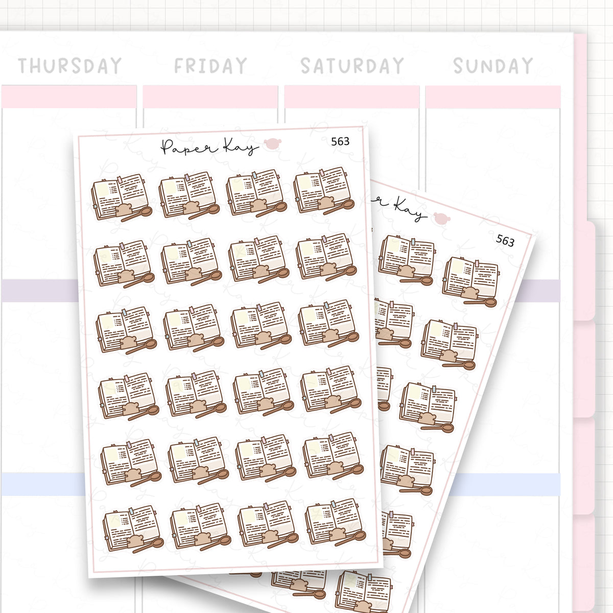 Sticker sheet product measurement.