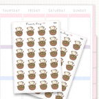 Sticker sheet product measurement.
