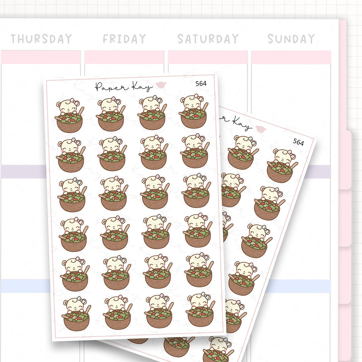Sticker sheet product measurement.