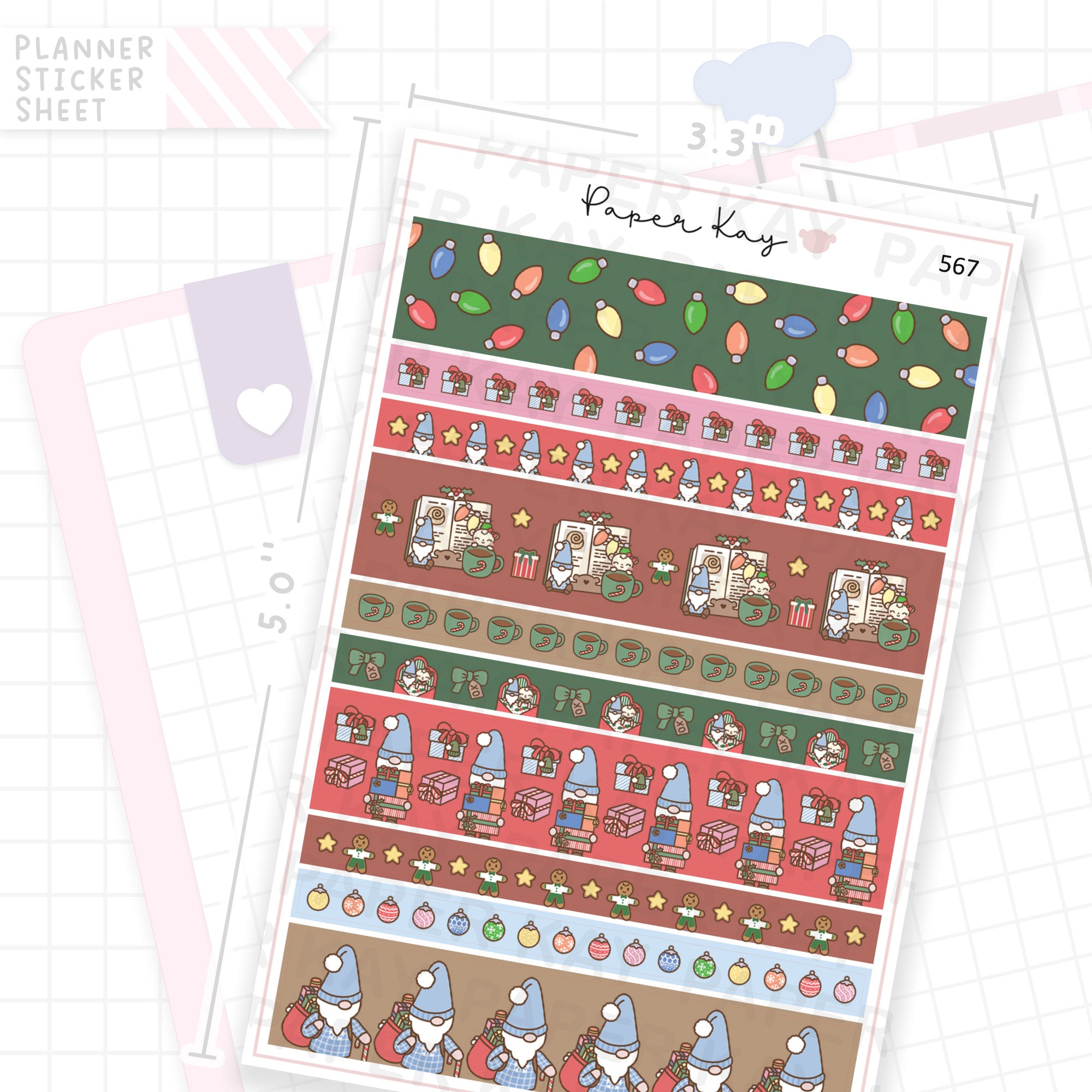 Gonkmas Washi Strip Sticker Sheet