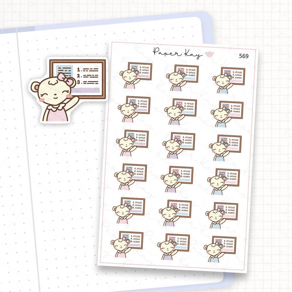Zoomed in image of the doodles from a character planner sticker sheet.