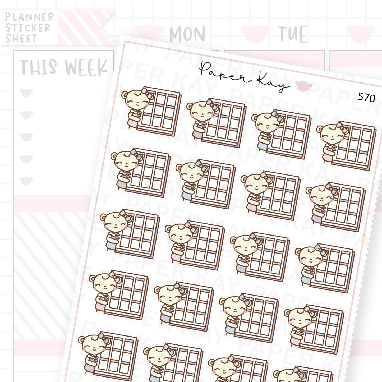 DTB Vertical Planner Sticker Sheet