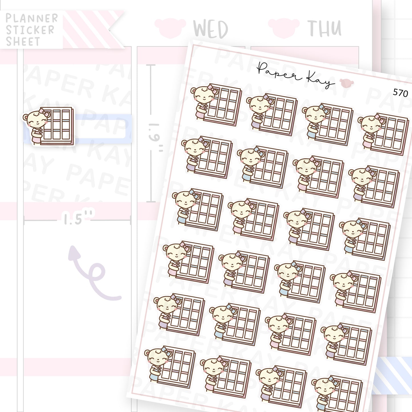 DTB Vertical Planner Sticker Sheet