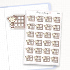 Zoomed in image of the doodles from a character planner sticker sheet.