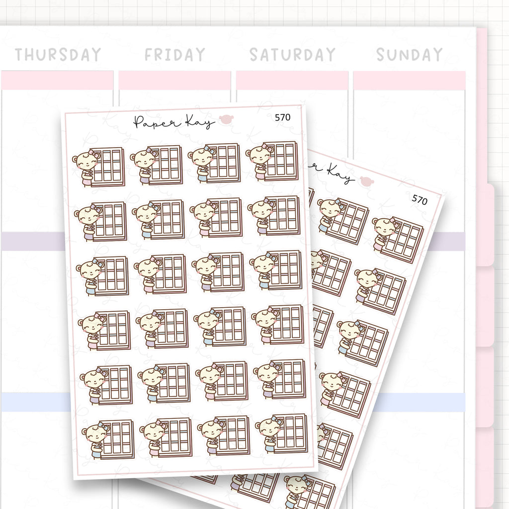 Sticker sheet product measurement.