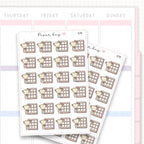 Sticker sheet product measurement.