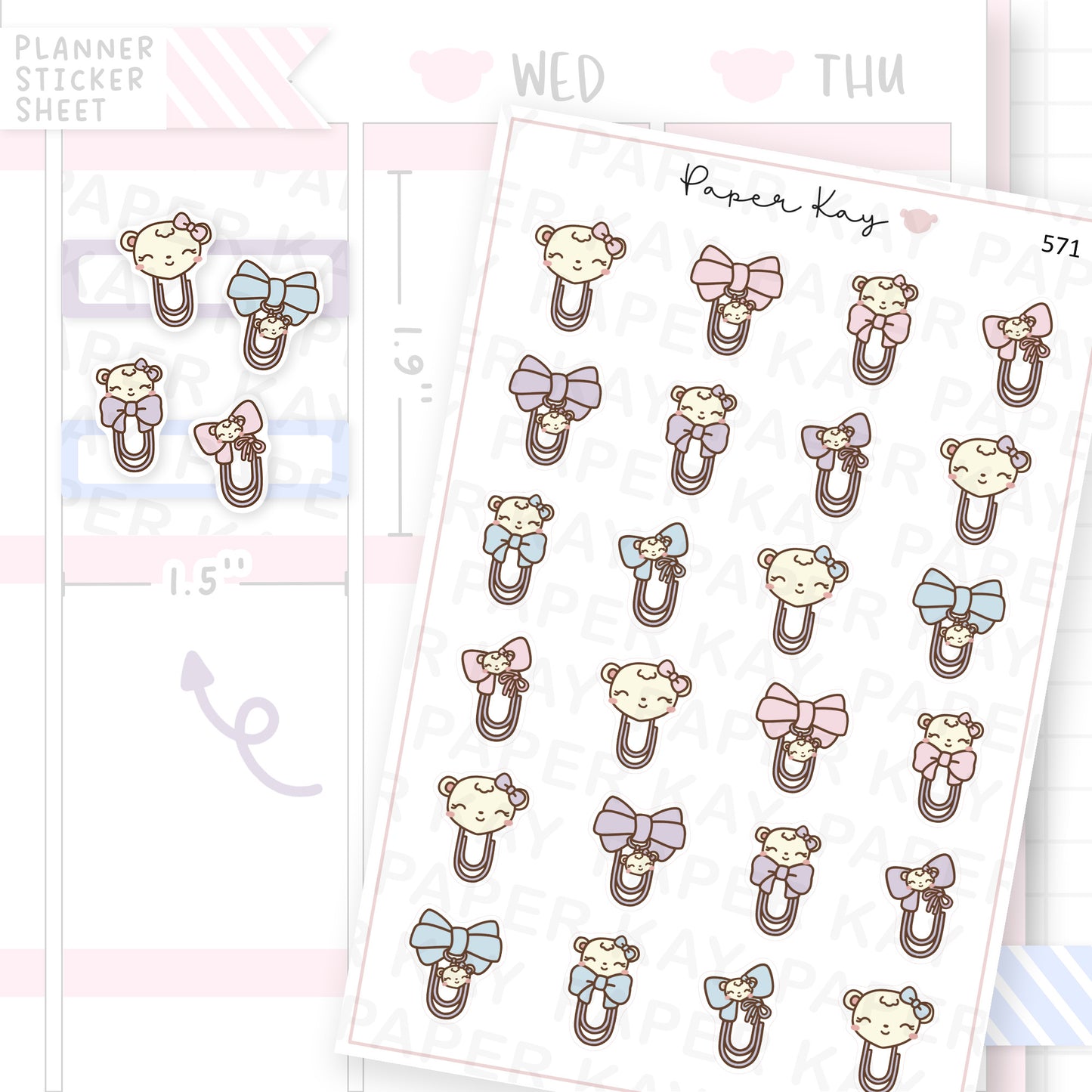 DTB Paper Clips Sticker Sheet