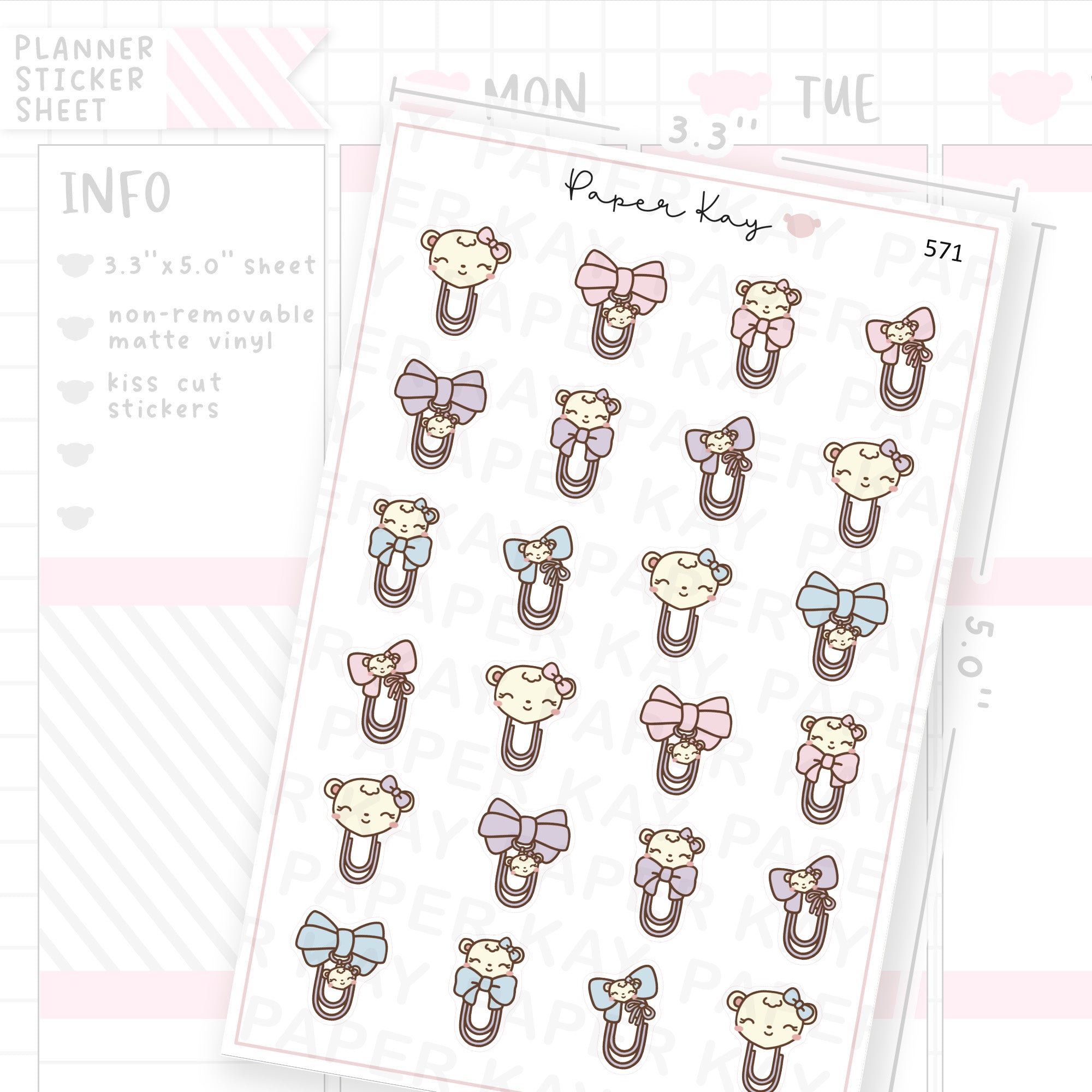 DTB Paper Clips Sticker Sheet
