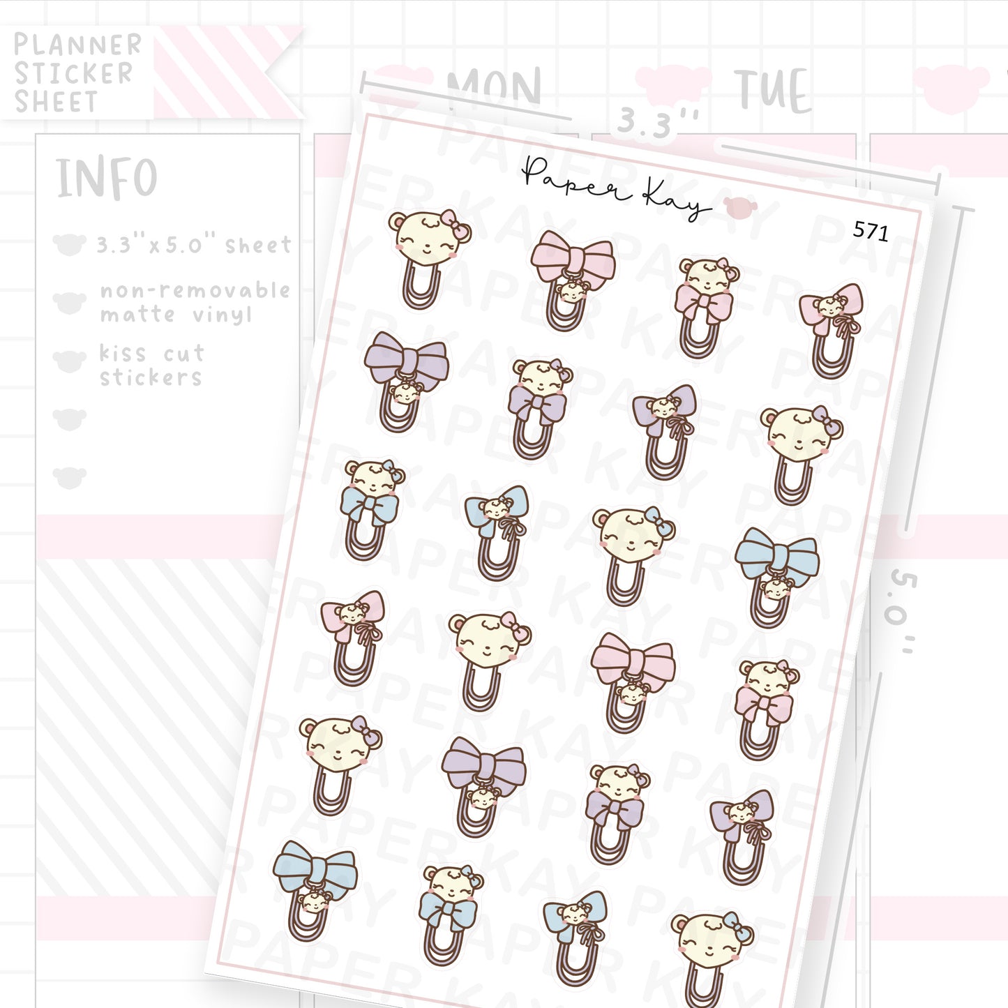 DTB Paper Clips Sticker Sheet