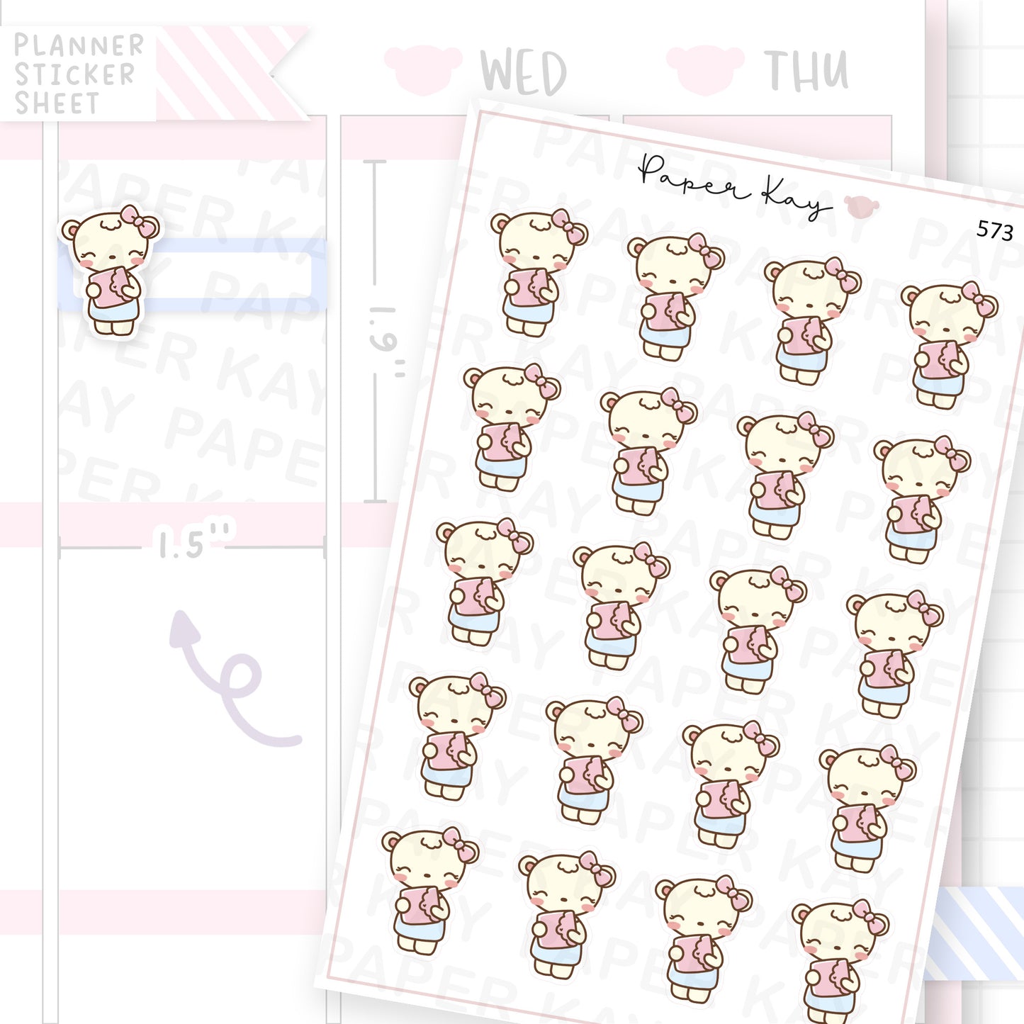 DTB with Pink Cloud Planner Sticker Sheet