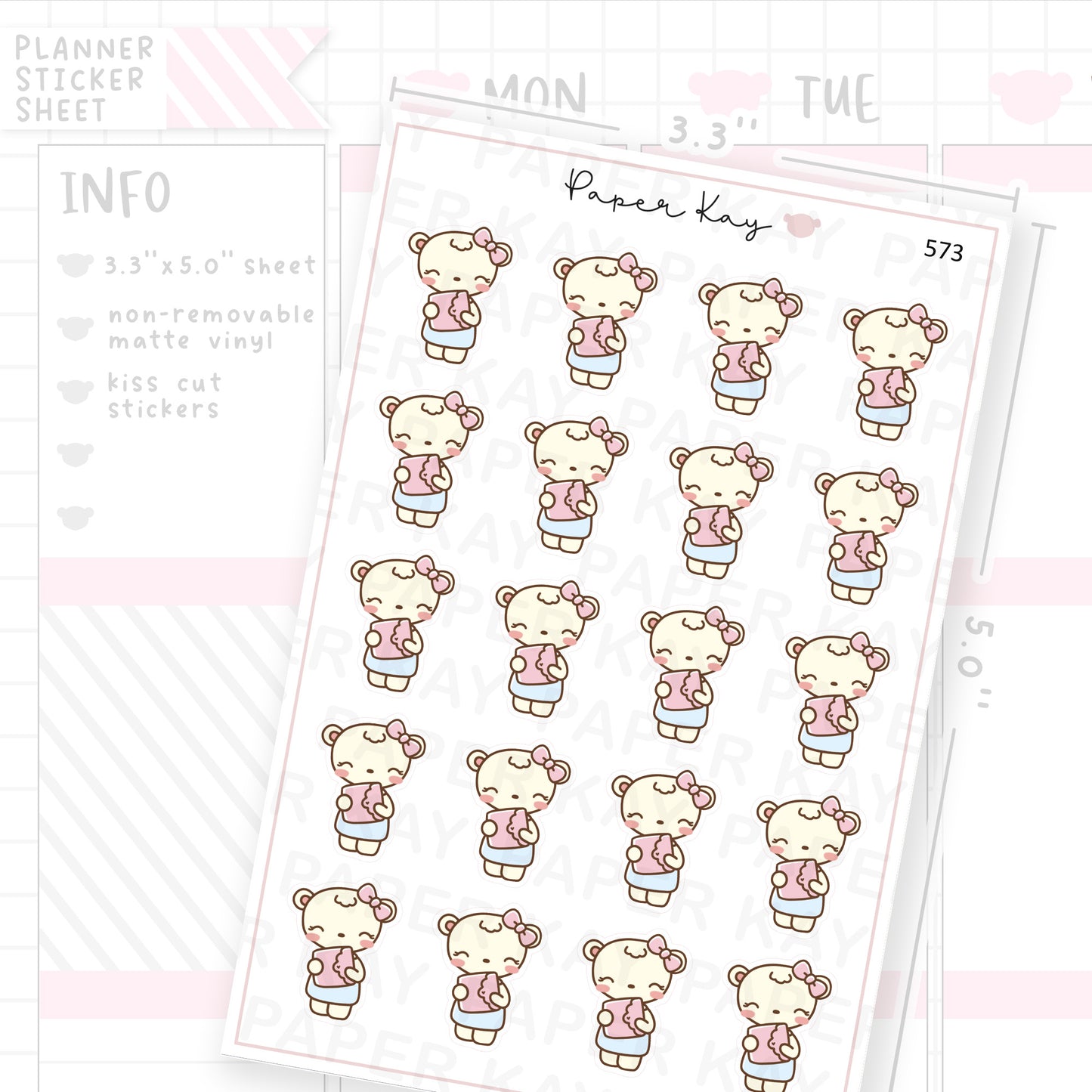 DTB with Pink Cloud Planner Sticker Sheet