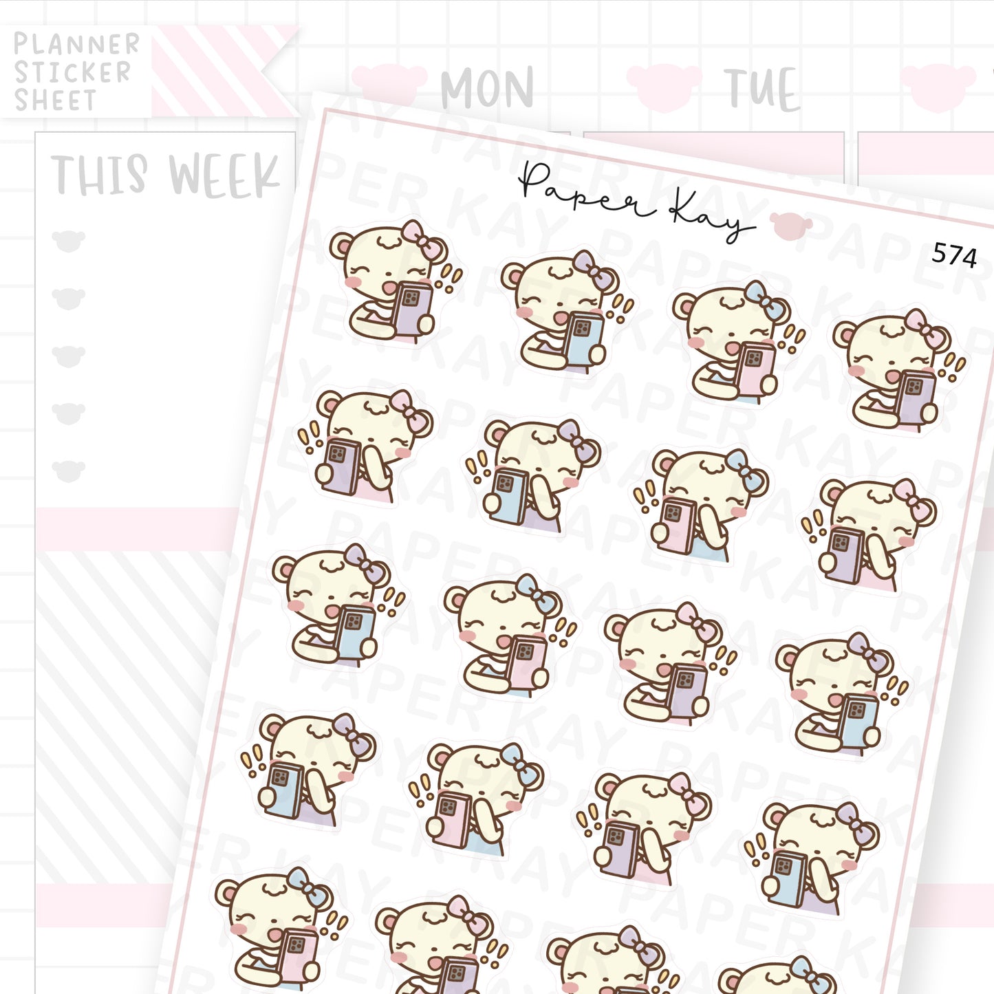 DTB Shocked on Phone/ Shocking News Planner Sticker Sheet