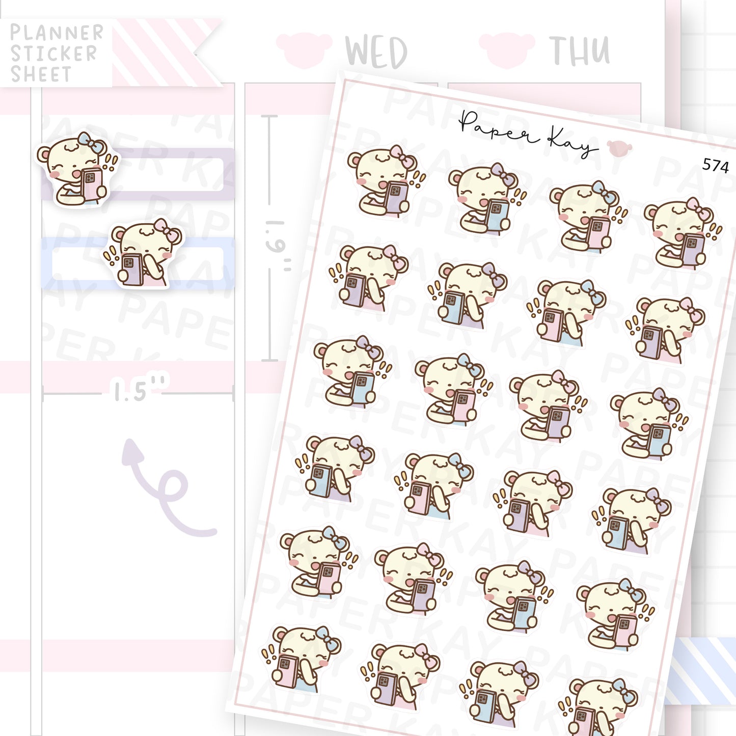 DTB Shocked on Phone/ Shocking News Planner Sticker Sheet