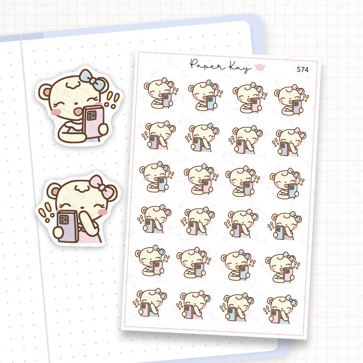 DTB Shocked on Phone/ Shocking News Planner Sticker Sheet