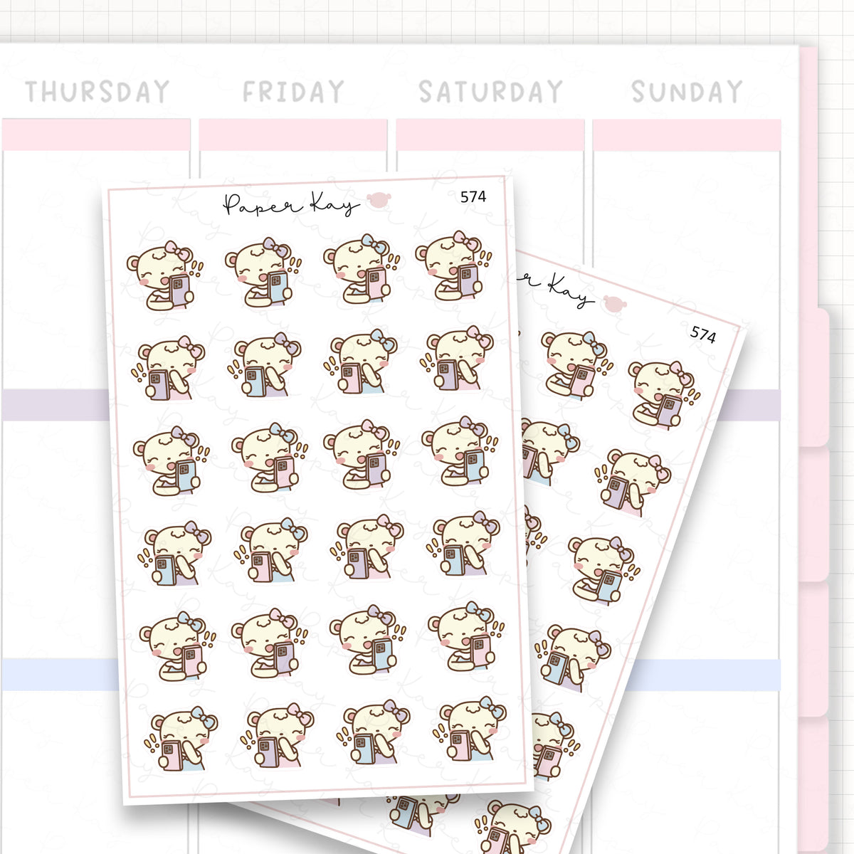 DTB Shocked on Phone/ Shocking News Planner Sticker Sheet