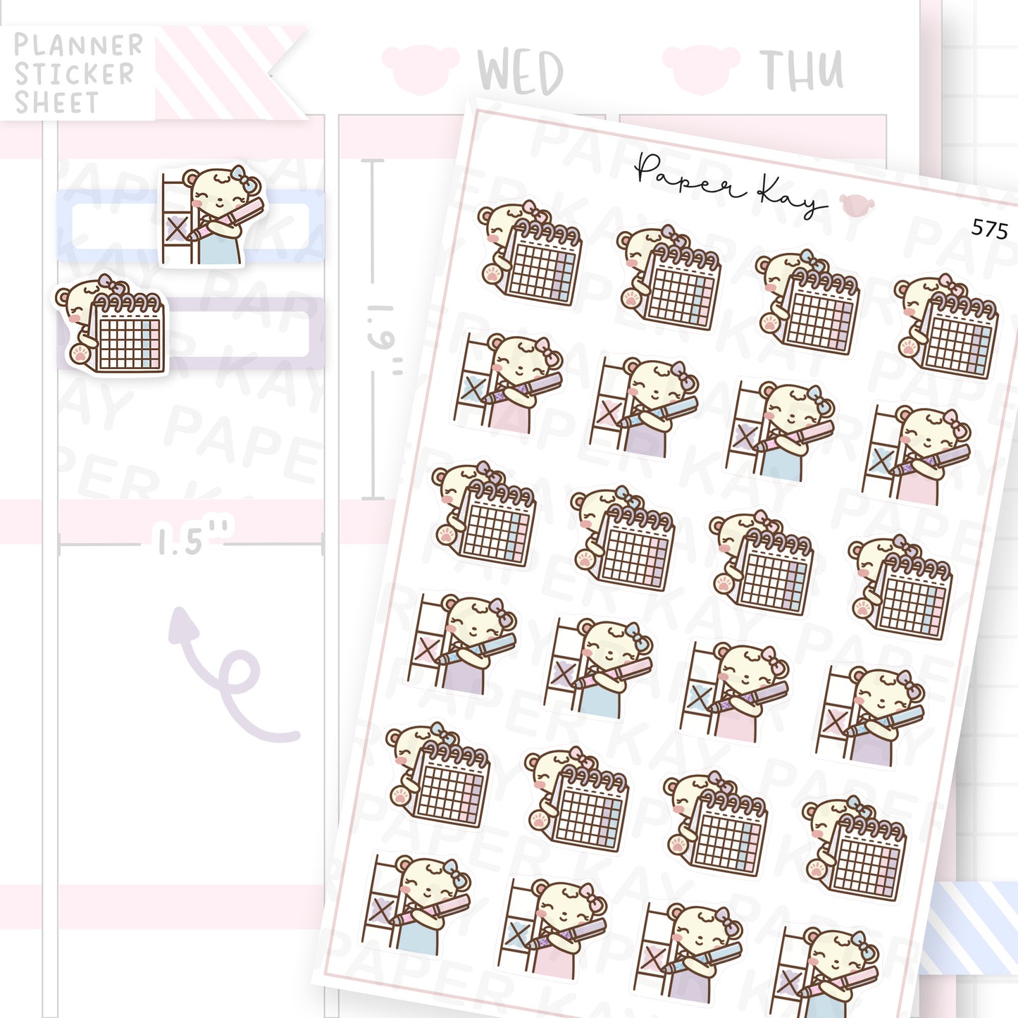 DTB Calendar Planner Sticker Sheet