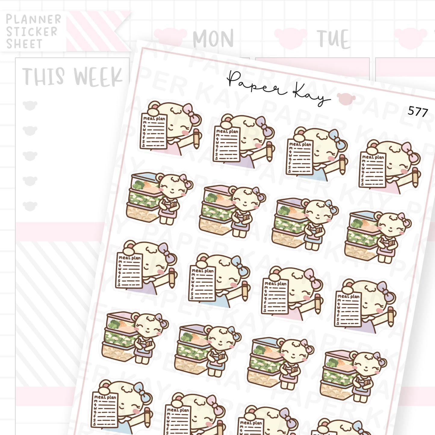 DTB Meal Planning Planner Sticker Sheet