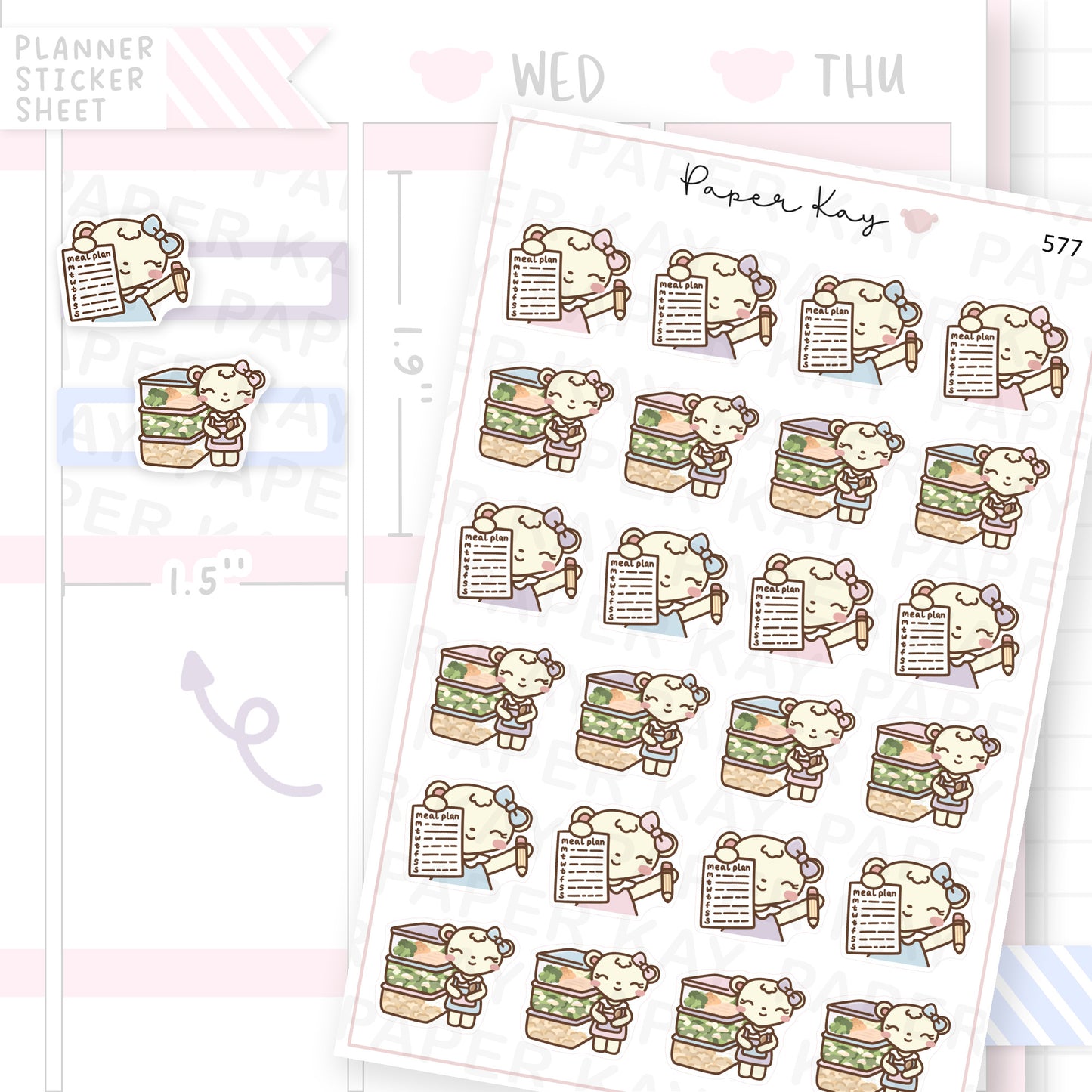 DTB Meal Planning Planner Sticker Sheet