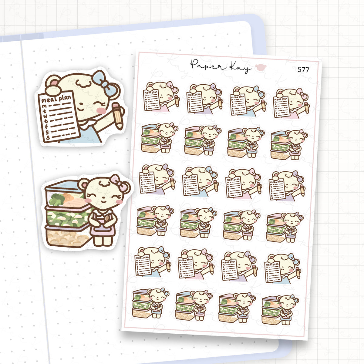 DTB Meal Planning Planner Sticker Sheet