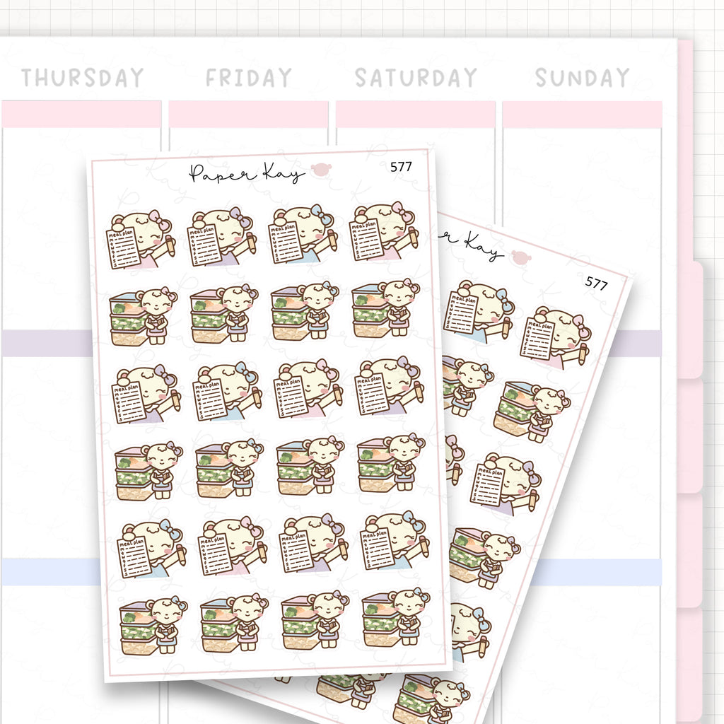 DTB Meal Planning Planner Sticker Sheet