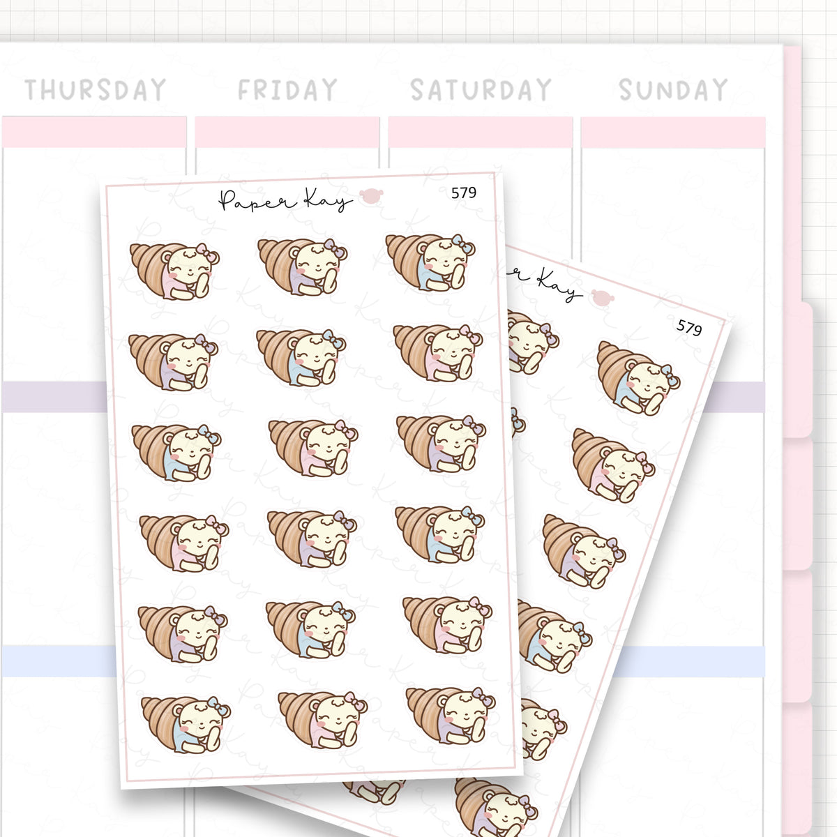 DTB Hermit Shell Planner Sticker Sheet