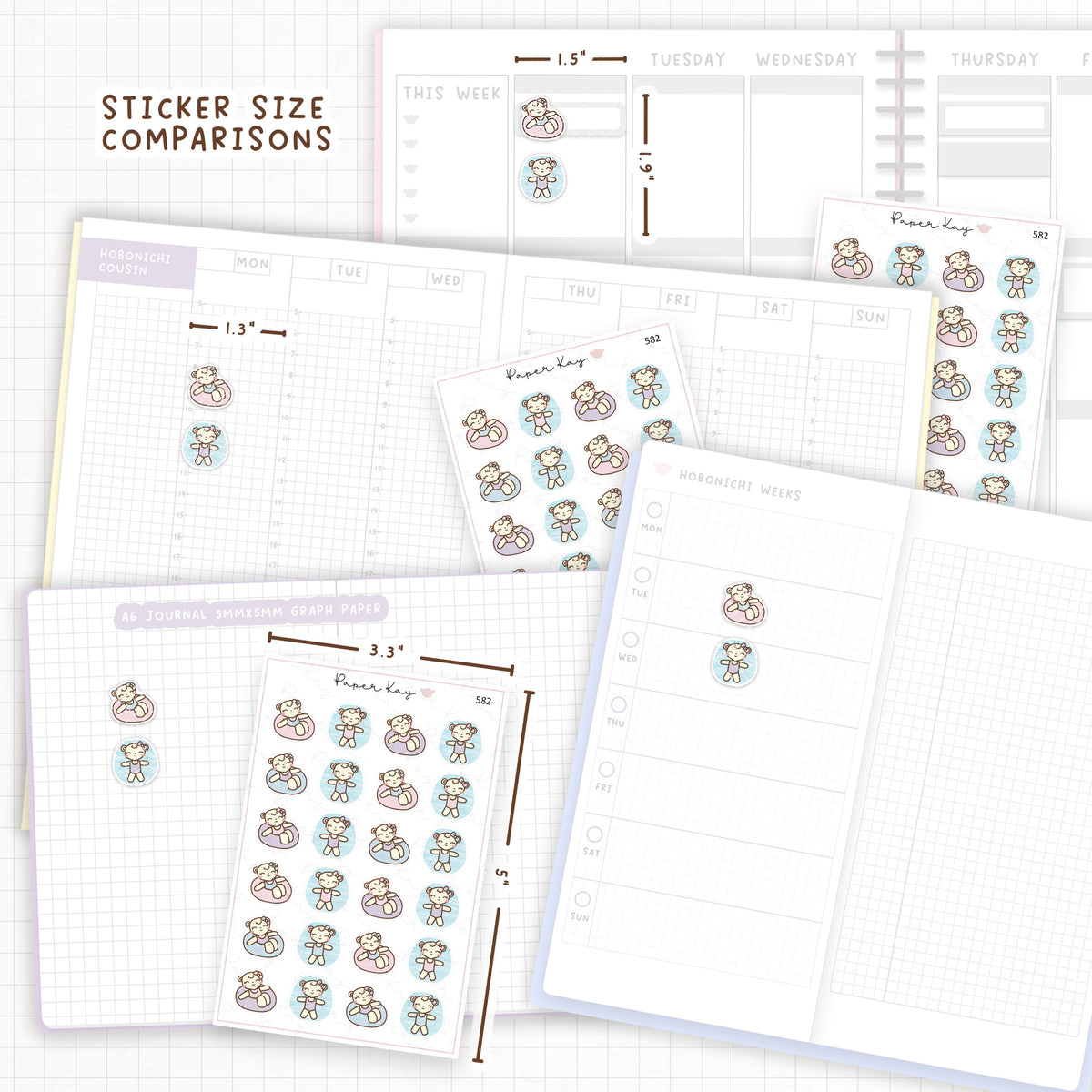 Float on Water in Pool/sea Planner Sticker Sheet
