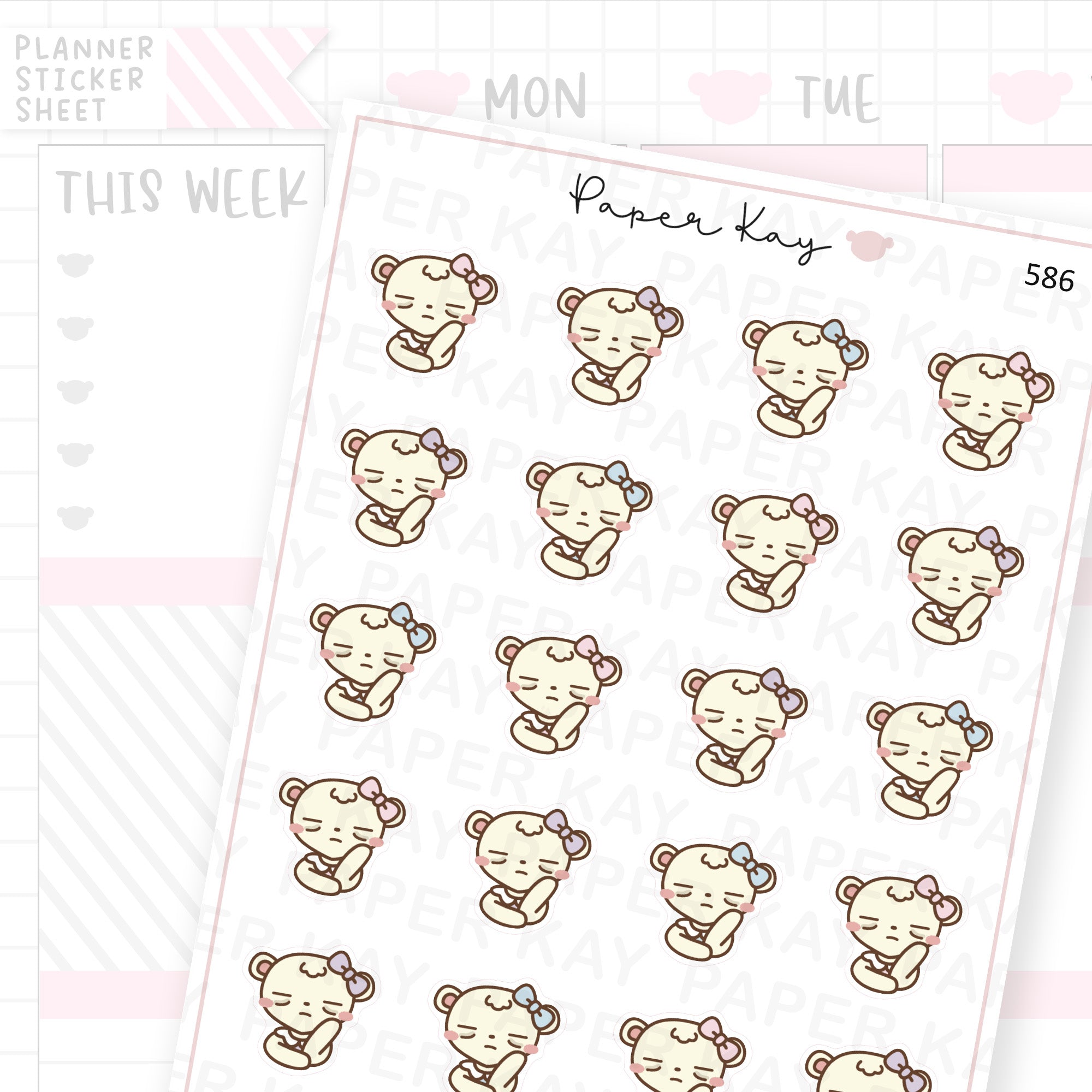 Tired/Exhausted Planner Sticker Sheet