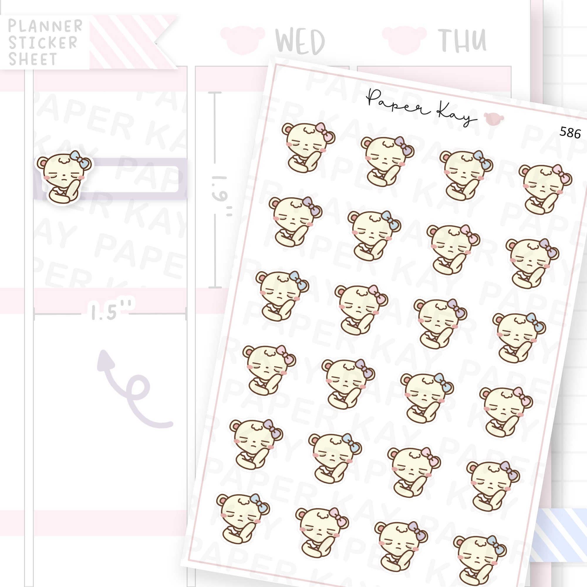 Tired/Exhausted Planner Sticker Sheet