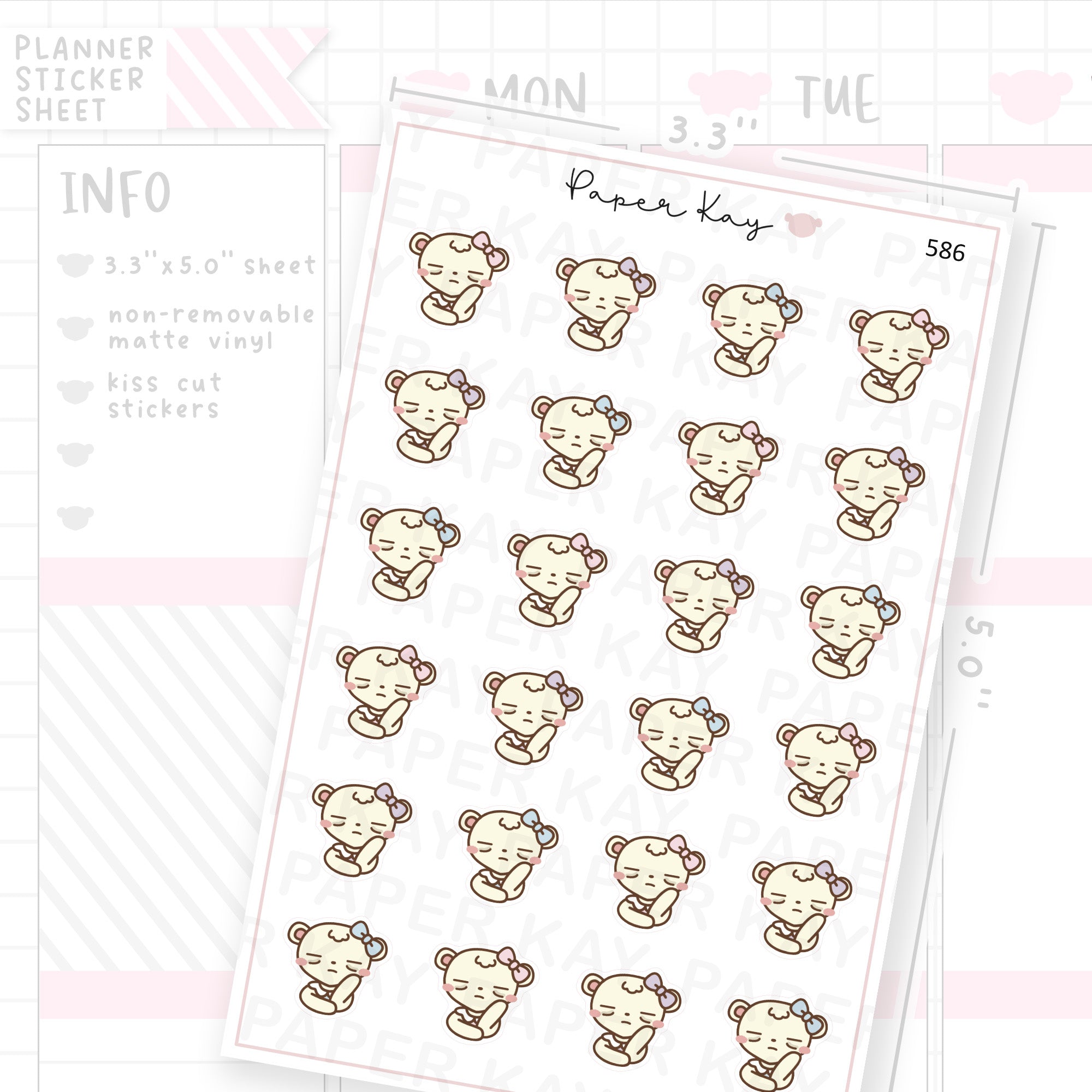 Tired/Exhausted Planner Sticker Sheet