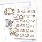 Zoomed in image of the doodles from a character planner sticker sheet.