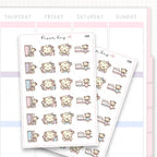 Sticker sheet product measurement.