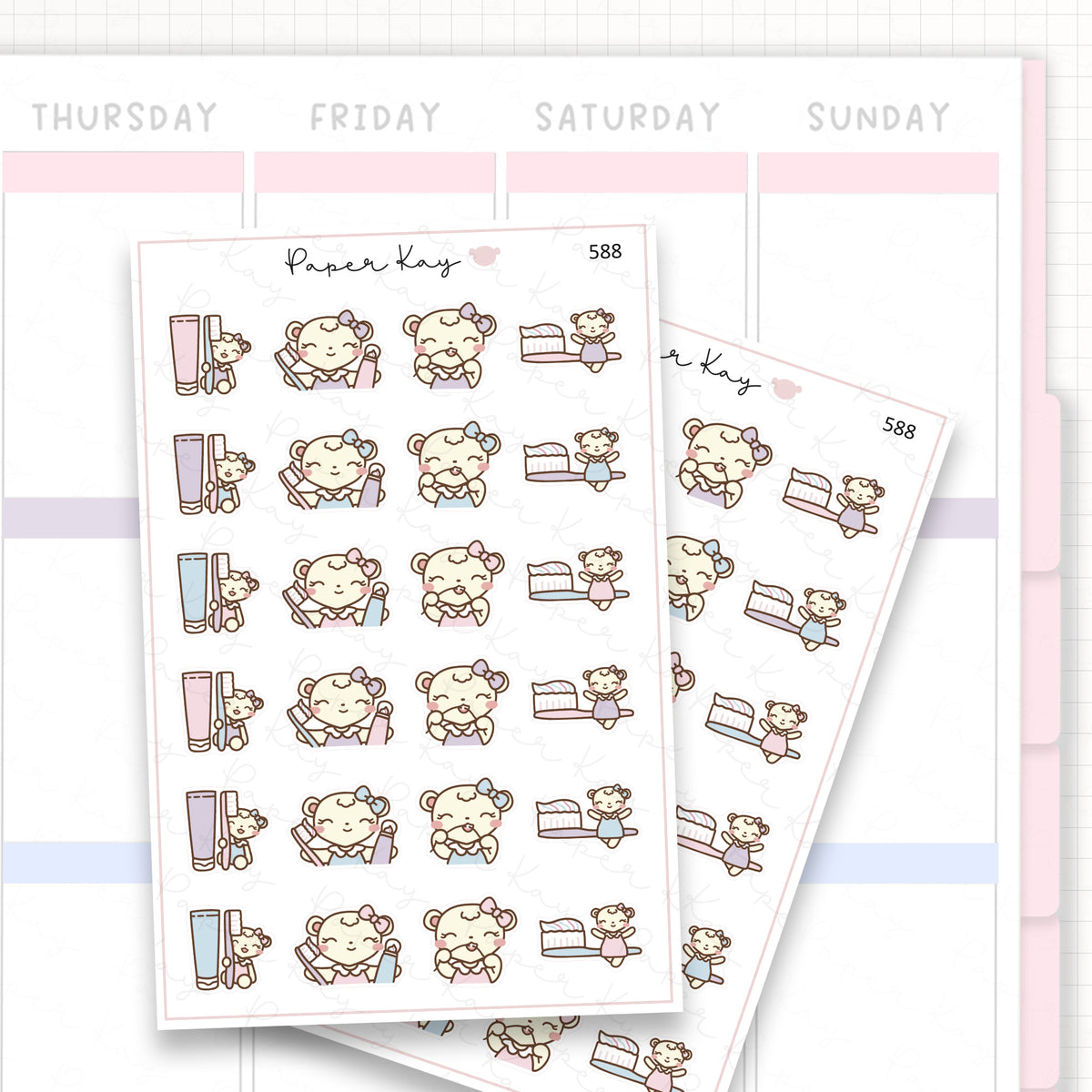 Sticker sheet product measurement.