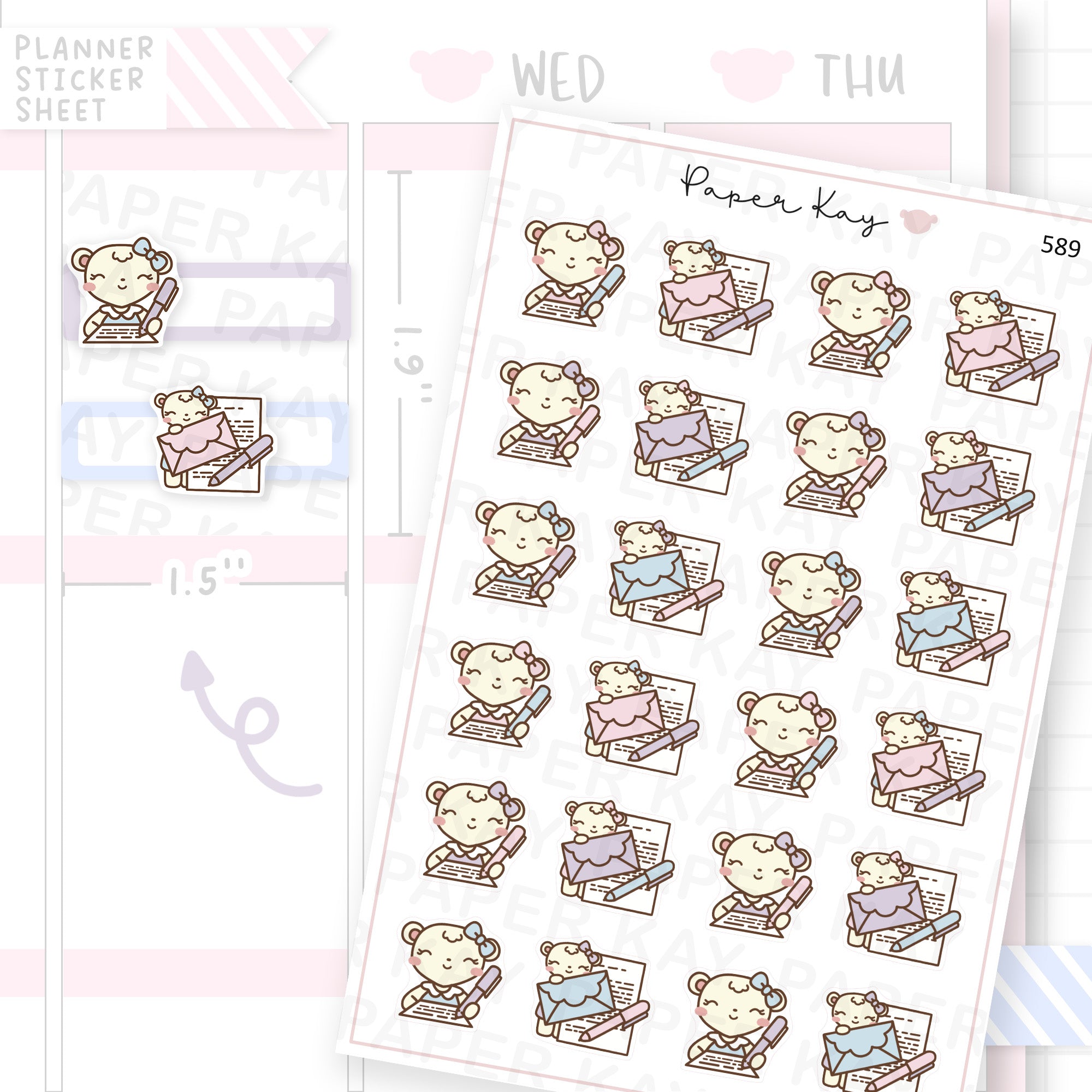 DTB Writing a Letter Planner Sticker Sheet