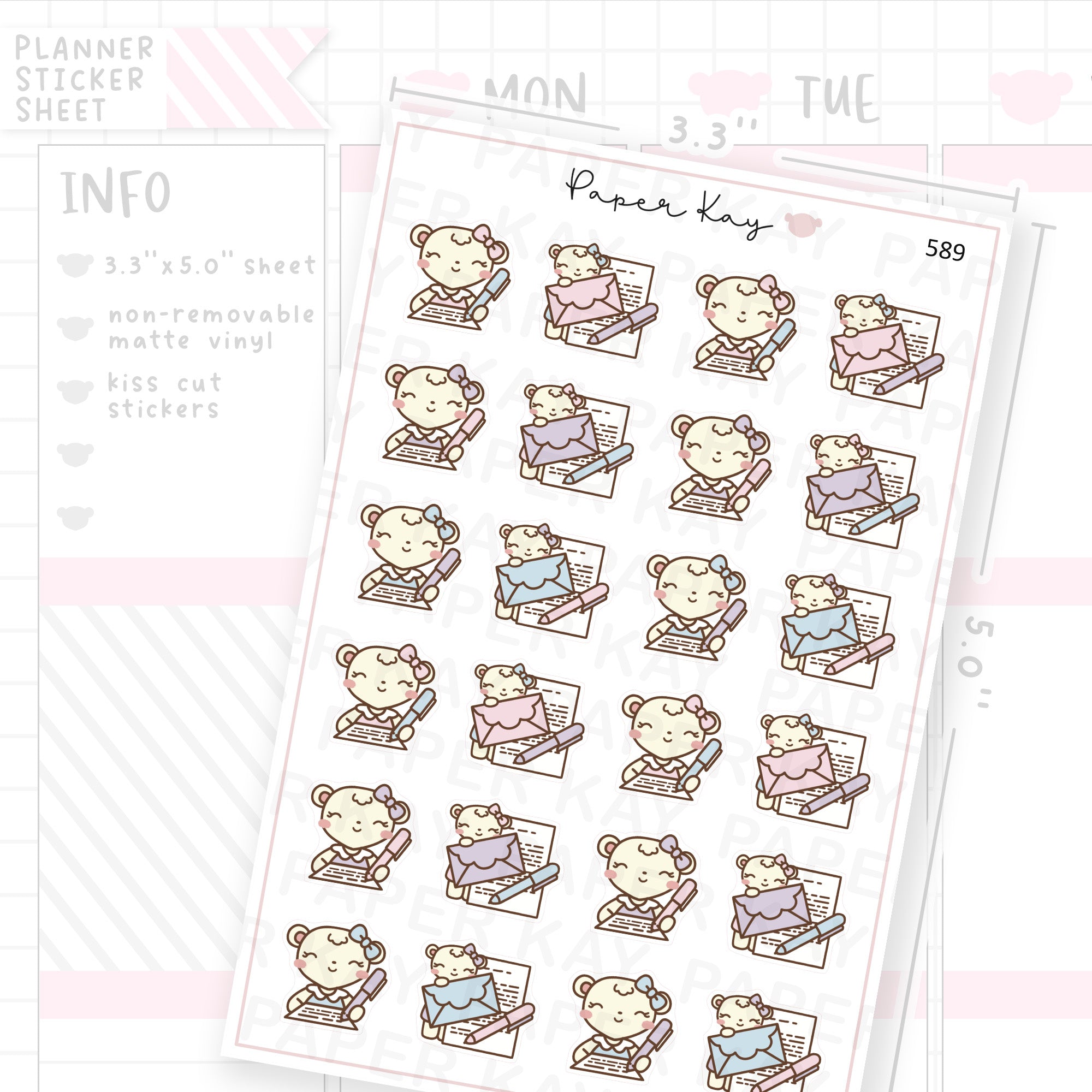 DTB Writing a Letter Planner Sticker Sheet