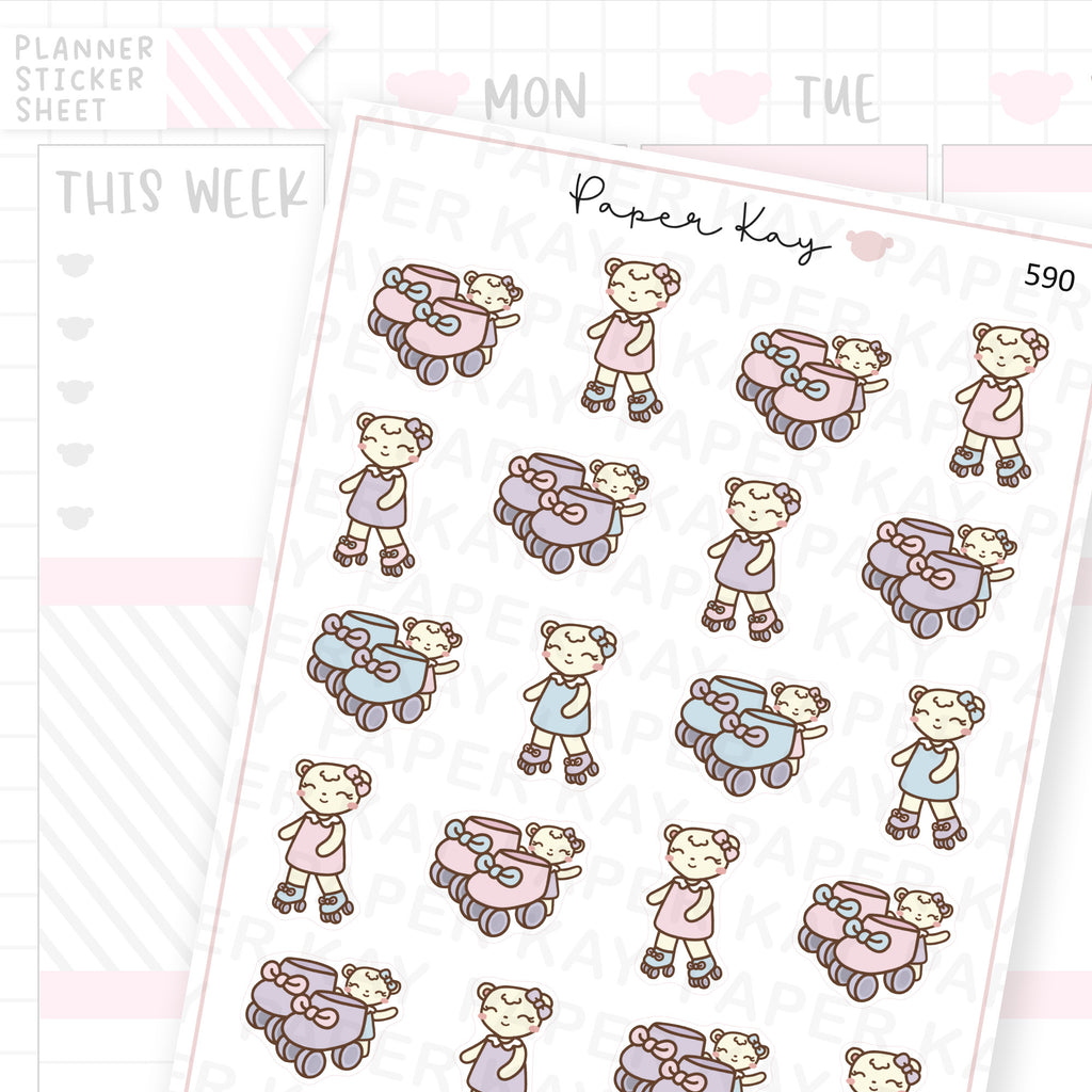 DTB Roller Skating Planner Sticker Sheet