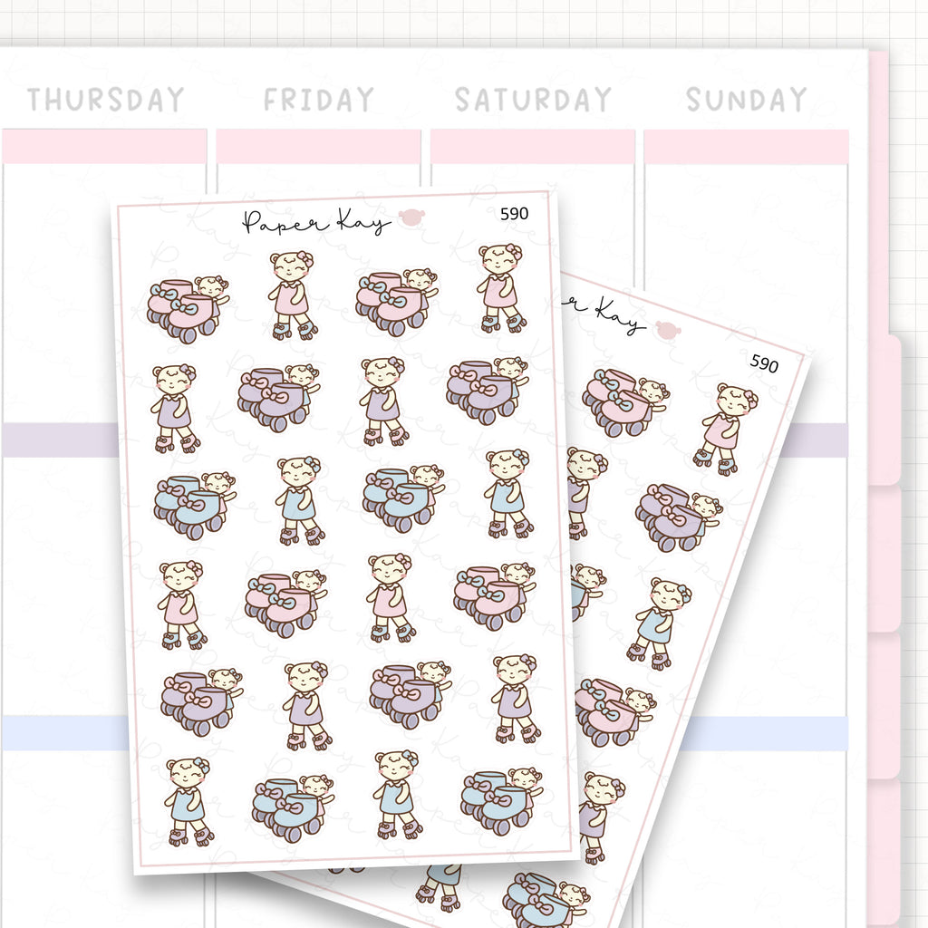 Sticker sheet product measurement.