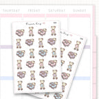 Sticker sheet product measurement.
