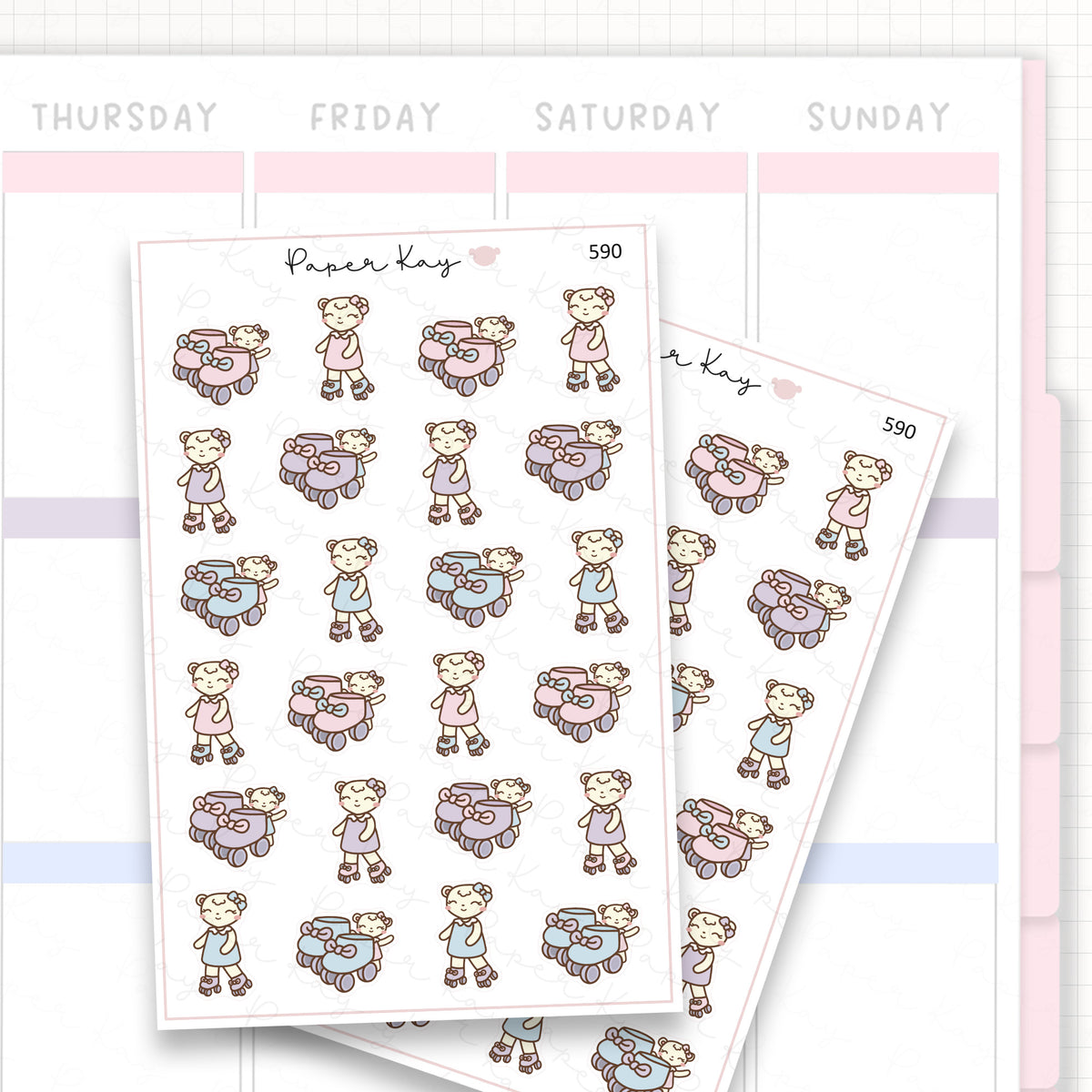 Sticker sheet product measurement.