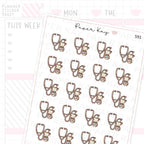 DTB Stethoscope/Hospital/GP Appointment Planner Sticker Sheet