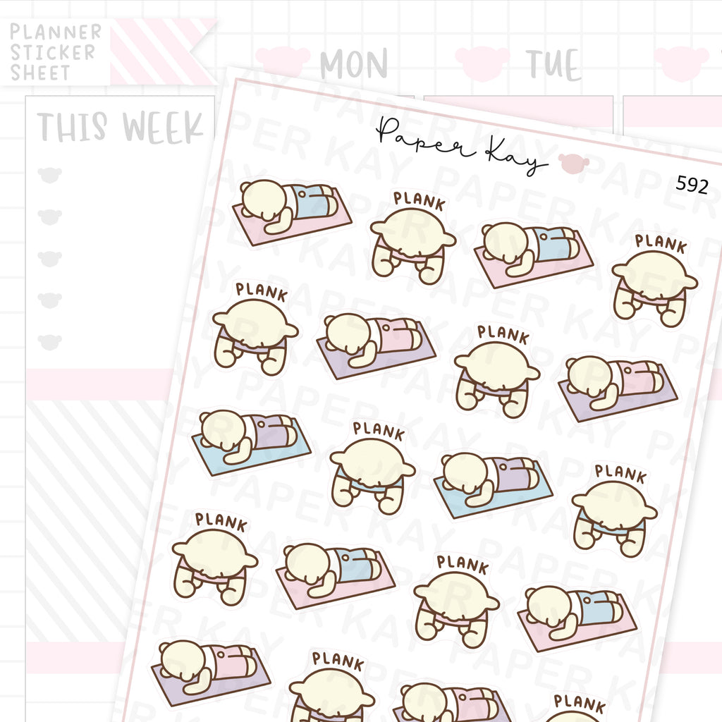 DTB Planking Planner Sticker Sheet