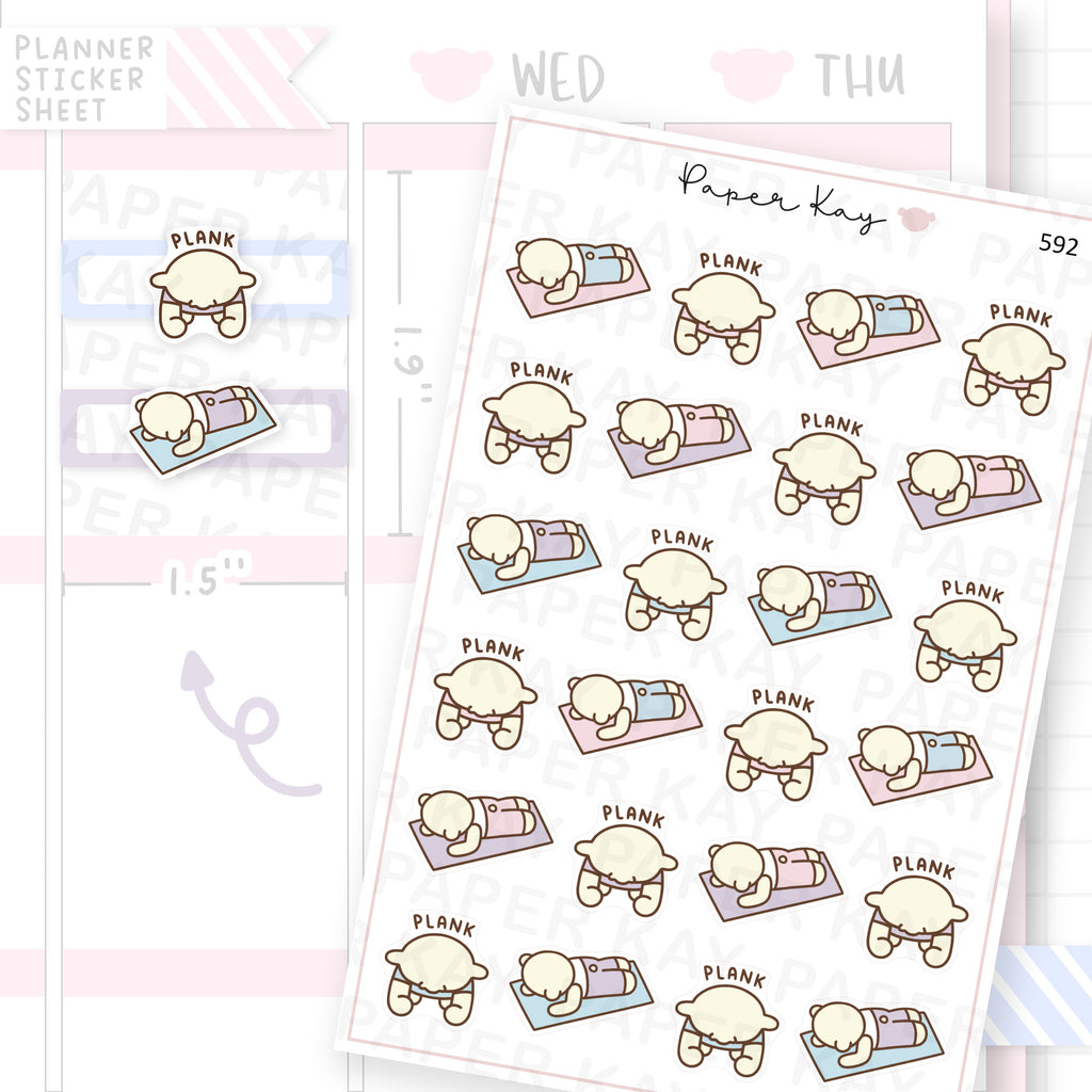 DTB Planking Planner Sticker Sheet