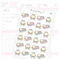 DTB Planking Planner Sticker Sheet